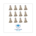 Mop Heads | Boardwalk BWK720C 20 oz. Economical Lie-Flat Cotton Fiber Mop Head - White (12/Carton) image number 3