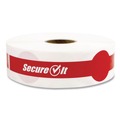 Food Containers & Lids | National Checking Company P17SI-2 SecureIT Tamper Evident 1 in. x 7 in. Secure It Drink Lid Seal - Red (2/Pack) image number 1