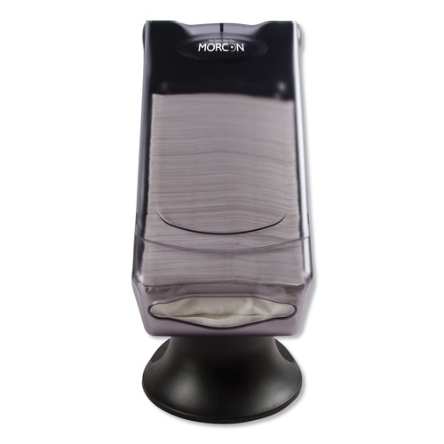 Napkin Dispensers | Morcon Paper NT555 Valay 8 in. x 17.25 in. x 13 in. Tower Napkin Dispenser - Transparent Black image number 0