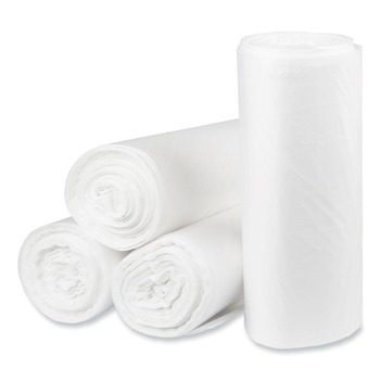 Pitt Plastics PCRL3750SHN 37 in. x 50 in. 1.35 mil 44 gal. Eco Strong Plus Can Liners - Natural (100/Carton)
