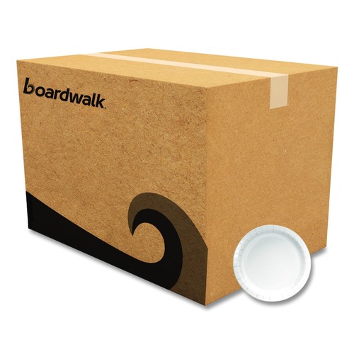 Plates | Boardwalk CP6B1004250A 6 in. Paper Dinnerware Plate - White (1000/Carton) image number 0