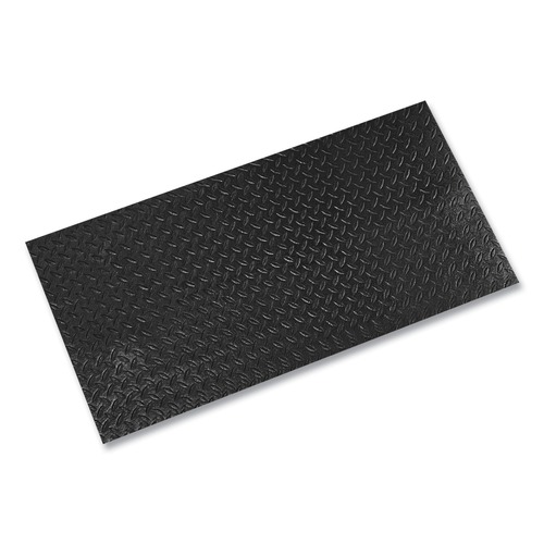 Floor Mats | Crown FL 3660KD 36 in. x 60 in. Tuff-Spun Foot-Lover Rectangular Diamond Surface Mat - Black image number 0