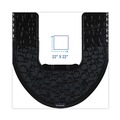 Safety Mats | Boardwalk PSCM-P-000I006M-00-21430 22 in. x 22 in. Non-Slip Rubber Commode Mat 2.0 Disposable Toilet Floor Mat - Black (6/Carton) image number 1
