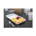 Food Containers & Lids | Dart 90HT3R 9 in. x 9.4 in. x 3 in. 8 oz. 3-Compartment Foam Hinged Lid Container - White (200/Carton) image number 5