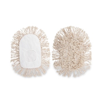 Boardwalk BWK1491 17.5 in. x 13.5 in. Cotton Wedge Dust Mop Head - White