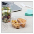 Food Containers & Lids | Dart PF35C2 3.6 in. Diameter x 1.3 in. Height Plastic Cup Insert - Clear (1000/Carton) image number 3