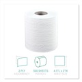 Perforated Roll & Hand Towels | Windsoft WIN2405 2-Ply Septic Safe Individually Wrapped Rolls Bath Tissue - White (48 Rolls/Carton) image number 3