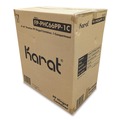 Perforated Roll & Hand Towels | Karat FP-PHC66PP-1C Polypropylene Plastic Hinged Container 6 x 6 x 3 Black/Clear Plastic 50/Pack 6 Packs/Carton image number 0