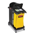 Perforated Roll & Hand Towels | Rubbermaid Commercial FG9T7200BLA High Capacity Cleaning Cart - Black image number 4
