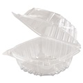 Food Containers & Lids | Dart C57PST1 ClearSeal 5.8 in. x 6 in. x 3 in. Hinged-Lid Plastic Containers - Clear (500/Carton) image number 5