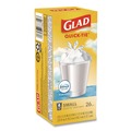 Drawstring & Kitchen Bags | Glad 78812 OdorShield 8 in. x 18 in. 4 Gallon Tie-Flap Quick-Tie Small Trash Bags - White Febreze Fresh Clean Scent (156/Carton) image number 6