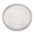 Food Containers & Lids | Dart 20JL 6 oz. to 32 oz. Vented Flat Plastic Lids for Foam Cups, Bowls and Containers - Translucent (1000/Carton) image number 0