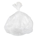 Low-Density Trash Bags | Inteplast Group WSL2424LTN 10 Gallon 0.35 mil 24 in. x 24 in. Coreless Perforated Roll Low-Density Commercial Can Liners - Clear (50 Bags/Roll, 20 Rolls/Carton) image number 4