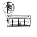 Shelving Units | Boardwalk 710058-EA 24 in. W x 10 in. D x 12 in. H 1-Shelf Locking Rack for 3 Liter PDC Cleaner Bottles - Black image number 2