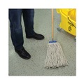 Mop Heads | Boardwalk BWKCM22024 24 oz. Lie-Flat Head Cotton Fiber Mop Heads - White (12/Carton) image number 2
