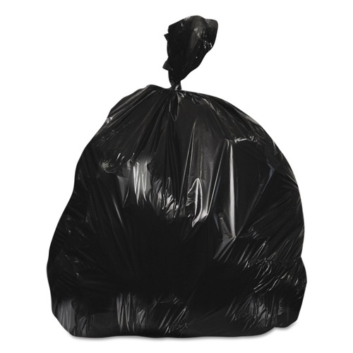 High-Density Trash Bags | Heritage Z7660XK R01 38 in. x 60 in. 17 mic. 60-Gallon High-Density Waste Can Liners - Black (200/Carton) image number 0