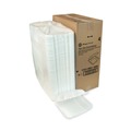 Food Containers & Lids | Pactiv Corp. YTD199010000 9.13 in. x 9 in. x 3.25 in. Dual Tab Lock Foam Hinged Lid Containers - White (150/Carton) image number 3