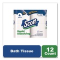Perforated Roll & Hand Towels | Scott 47617 1-Ply Septic Safe Rapid-Dissolving Toilet Paper - White (48/Carton) image number 5