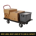 Carts & Trucks | Rubbermaid Commercial FG447100BLA 30 in. x 60 in. x 7 in. 2000 lbs. Capacity Platform Truck - Black image number 4