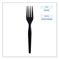 Disposable Forks | Boardwalk BWKFORKHWPSBIW Heavyweight Wrapped Polystyrene Fork Cutlery - Black (1000/Carton) image number 5
