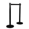 Barriers | Tatco 11611 40 in. High Adjusta-Tape Steel Crowd Control Posts Only - Black (2/Box) image number 3