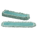 Mop Heads | Rubbermaid Commercial HYGEN FGQ42600GR00 24w x 9d HYGEN Microfiber Fringed Dust Mop Pad - Green image number 2