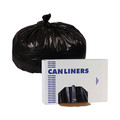 Low-Density Trash Bags | Boardwalk H8647WKK 56 Gallon 1.7 mil 43 in. x 47 in. Flat Pack Linear Low Density Industrial Can Liners - Black (100/Carton) image number 1