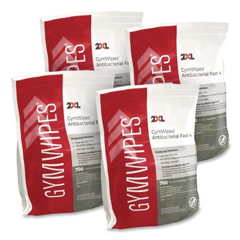PRODUCTS | 2XL TXL L101 1-Ply 6 x 8 Antibacterial Gym Wipes Refill - Unscented/White (4/Carton)