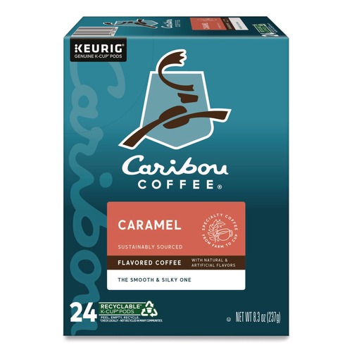 Coffee - Caffeinated | Caribou Coffee 5000330787 Mild Roast K-Cups - Caramel Hideaway (24/Box) image number 0