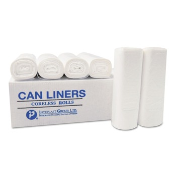 Inteplast Group S386016N 60 gal. 0.63 mil 38 in. x 60 in. High-Density Interleaved Commercial Can Liners - Clear (200/Carton)