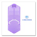 Toilet & Urinal Deodorizers | Boardwalk TSU-P-006I006I-11-AAS80 5.22 oz Vertical Urinal Screen - Lavender Scent/Purple (6/Carton) image number 6