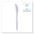 Disposable Knives | Boardwalk BWKKNIFEIW Mediumweight Wrapped Polypropylene Cutlery Knives - White (1000/Carton) image number 5