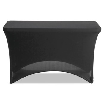  | Iceberg 16511 iGear 24 in. x 48 in. Polyester/Spandex Stretch-Fabric Table Cover - Black