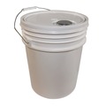 Buckets & Wringers | Impact 5515 11.25 in. Diameter 5 Gallon Polyethylene Utility Bucket with Lid - White image number 0