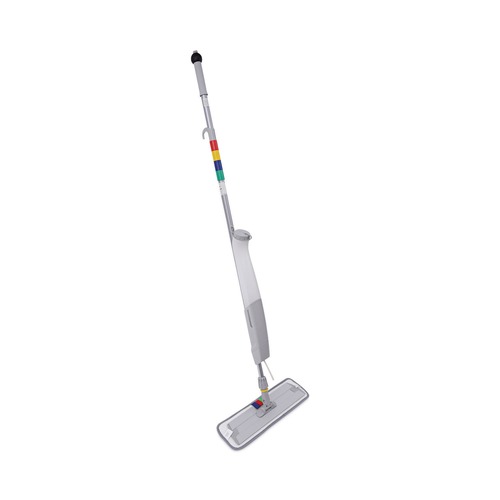 Mops | Boardwalk BWKBWMS16MFM 59 in. Bucketless Microfiber Mop System Kit - Gray image number 0