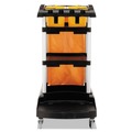 Perforated Roll & Hand Towels | Rubbermaid Commercial FG9T7200BLA High Capacity Cleaning Cart - Black image number 1