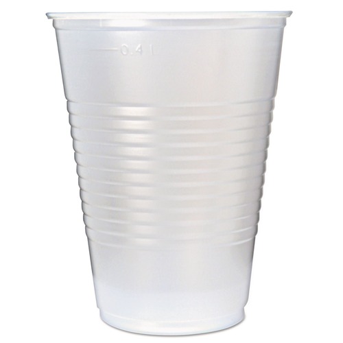 Cups | Fabri-Kal 000000000009508032 RK 16 oz. Ribbed Cold Drink Cups - Translucent (1000/Carton) image number 0