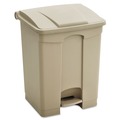 Indoor Waste Receptacles | Safco 9923TN 23 Gallon Large Capacity Plastic Step-On Receptacle - Tan image number 0