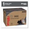 Perforated Roll & Hand Towels | WypAll 33352 Power Clean BRAG Box 12.1 in. x 16.8 in. Oil Grease and Ink Cloths - Blue (180/Carton) image number 2