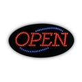 Business & Erasable-Surface Signage | Cosco 098099 10.5 in. x 20.13 in. LED OPEN Sign - Red and Blue Graphics image number 0