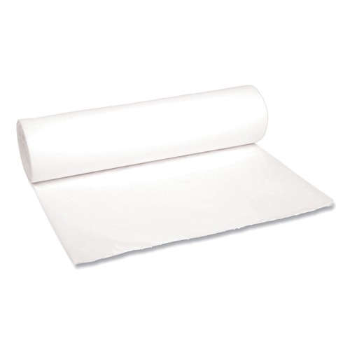 Low-Density Trash Bags | Boardwalk H8647HWKR01 43 in. x 47 in. 56 gal. 0.6 mil Low-Density Waste Can Liners - White (100/Carton) image number 0