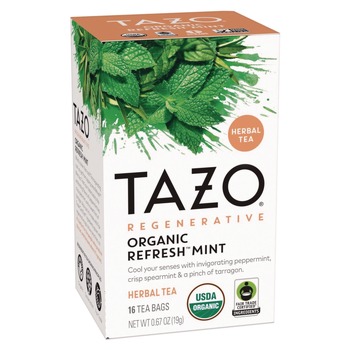 Tazo 10794522003508 0.67 oz. Tea Bags - Organic Refresh Mint (96/Carton)