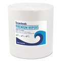 Cleaning Cloths & Wipes | Boardwalk BWK-P050JPW 9 in. x 13 in. Hydrospun Wipers - White (1100/Roll) image number 1