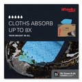 Perforated Roll & Hand Towels | WypAll 33352 Power Clean BRAG Box 12.1 in. x 16.8 in. Oil Grease and Ink Cloths - Blue (180/Carton) image number 4