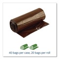 Repro Trash Bags | Stout by Envision G3344B11 33 in. x 44 in. 39-Gallon 1.1 mil. Controlled Life-Cycle Plastic Trash Bags - Brown (40/Box) image number 8