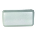 Food Containers & Lids | GEN 10SWH 10.93 in. x 5.75 in. x 0.63 in. No. 10S Foam Meat Trays - White (500/Carton) image number 3