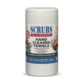 Hand Sanitizing Wipes | SCRUBS 42230 10 x 12 1-Ply Hand Cleaner Towels - Blue/White/Citrus (6/Carton) image number 1