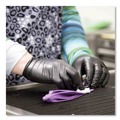 Janitorial Disposable & Single Use Gloves | Ammex ABNPF46100 9.5 in. Long 3 mil Powder-Free Nitrile Exam Gloves - Large/Black (1000/Carton) image number 2