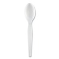 Disposable Spoons | Dixie TH217 Heavyweight Plastic Cutlery Teaspoons - White (1000/Carton) image number 1
