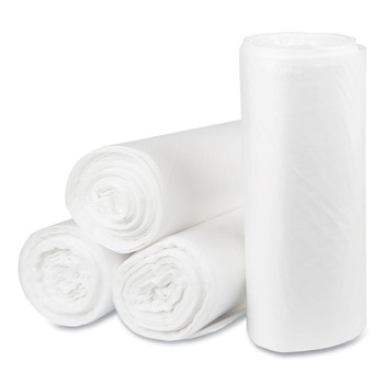 Pitt Plastics PCRL4046SHN 40 Gallon 1.35 mil 40 in. x 46 in. Eco Strong Plus Can Liners - Natural (100/Carton)